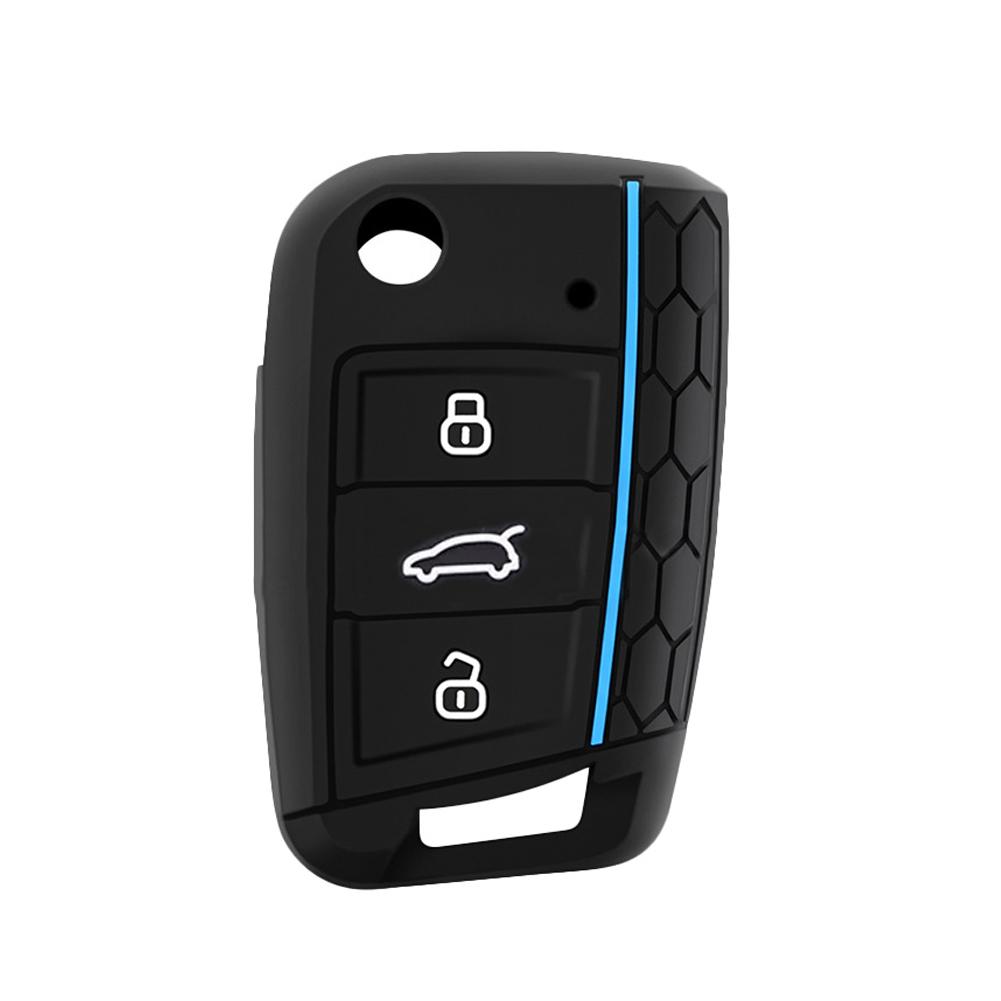 Husă din silicon pentru chei de mașină Acoperă completă Fob pentru VW Volkswagen Golf 7 MK7 Tiguan MK2 pentru SEAT Ateca Leon FR 2 Ibiza pentru Skoda Octavia