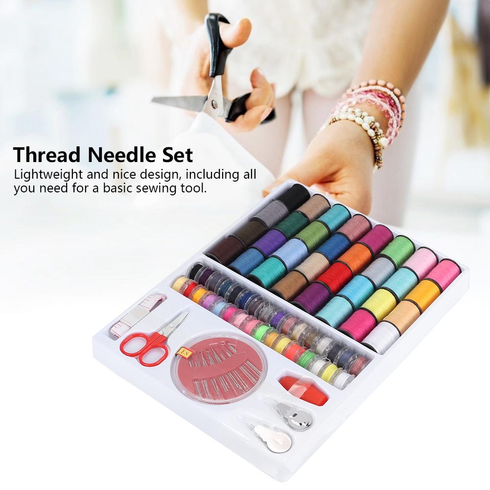 Home Travel Sewing Kit Scissor Thread Needle Measuring Tape Set Sewing Tool