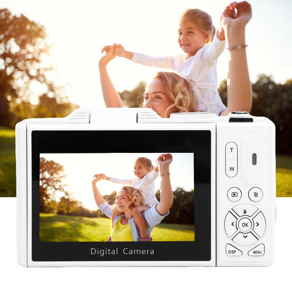 5K 75MP Digital Camera UHD AF Auto  18X Zoom WiFi Camera Webcam with 3 Inch 180 degrees    Screen Flash for Travel