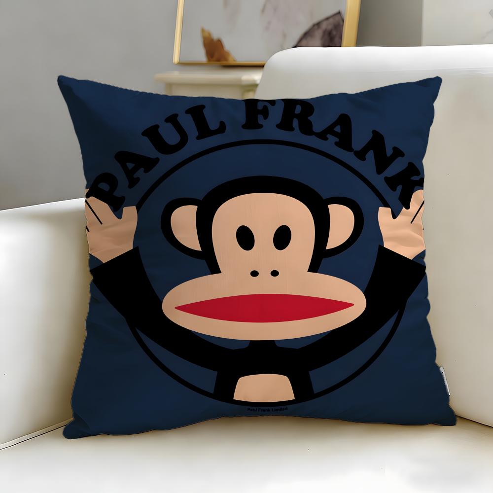 classic brand Paul Frank Cushion Cover Soft  EasyWash Pillow Case  Versatile for Couch Bed Travel and Office
