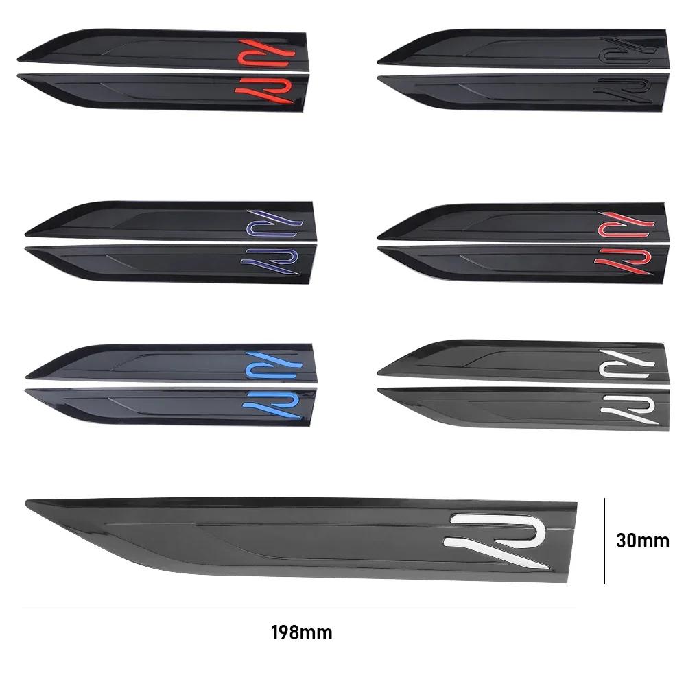 BPN1 2025 Hot 2pcs ABS R Logo Car Fender Side Wing Emblem Badge Sticker For Volkswagen VW Golf 5 6 7 Passat B6 B8 Tiguan R Line GTI P ly2