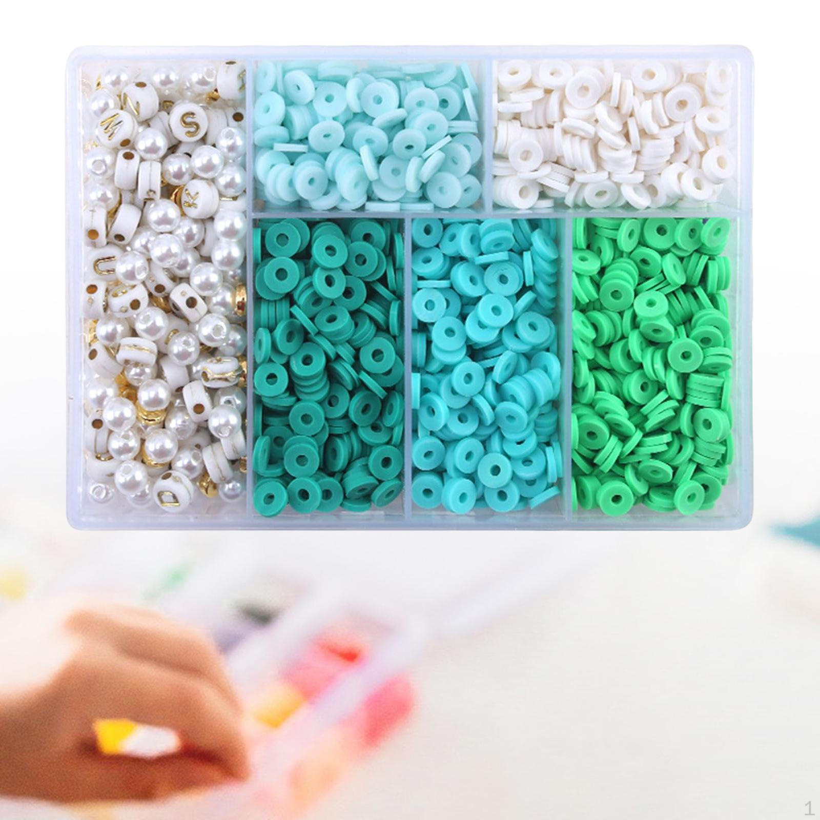 

Глиняные бусины, плоские круглые бусины-разделители для изготовления красочного набора браслетов, свободные бусины с буквами Green