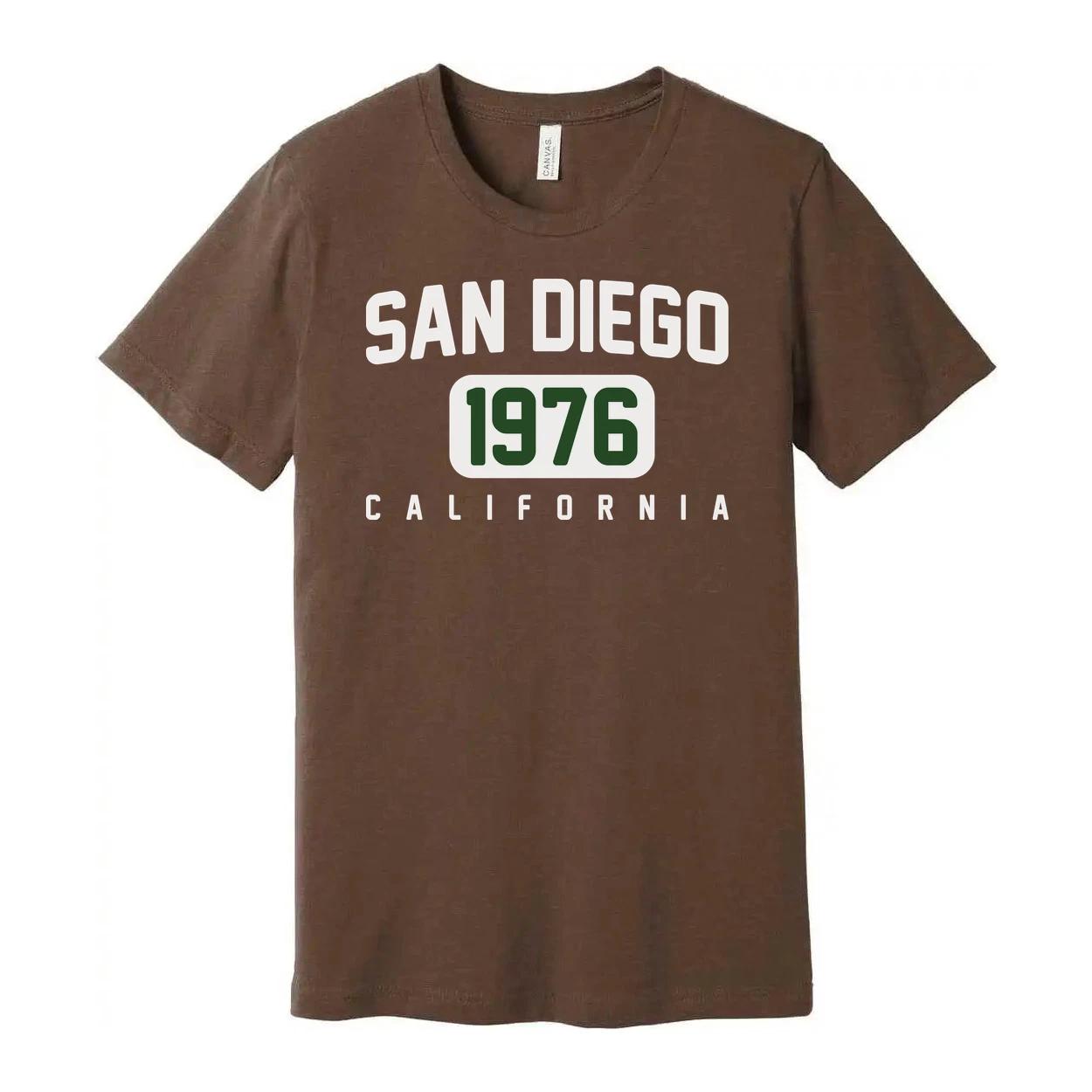 San Diego California 1976 Vintage Graphic Tee Unisex Short Sleeve Cotton T Shirt 4XL