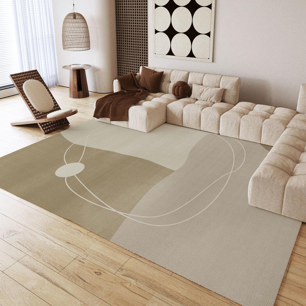 Modern Minimalist Living Room Rug Luxury Sofa & Coffee Table Throw Room Decor Easy-Care Home Bedroom Floor Mat