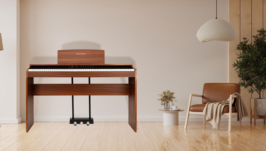 MusicMate MM-P60-BW PureHarmony Digital Piano