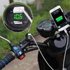 12-24V Motorcycle ATV Dual USB Charger Socket 4.2A Green LED Voltmeter+10A Fuse