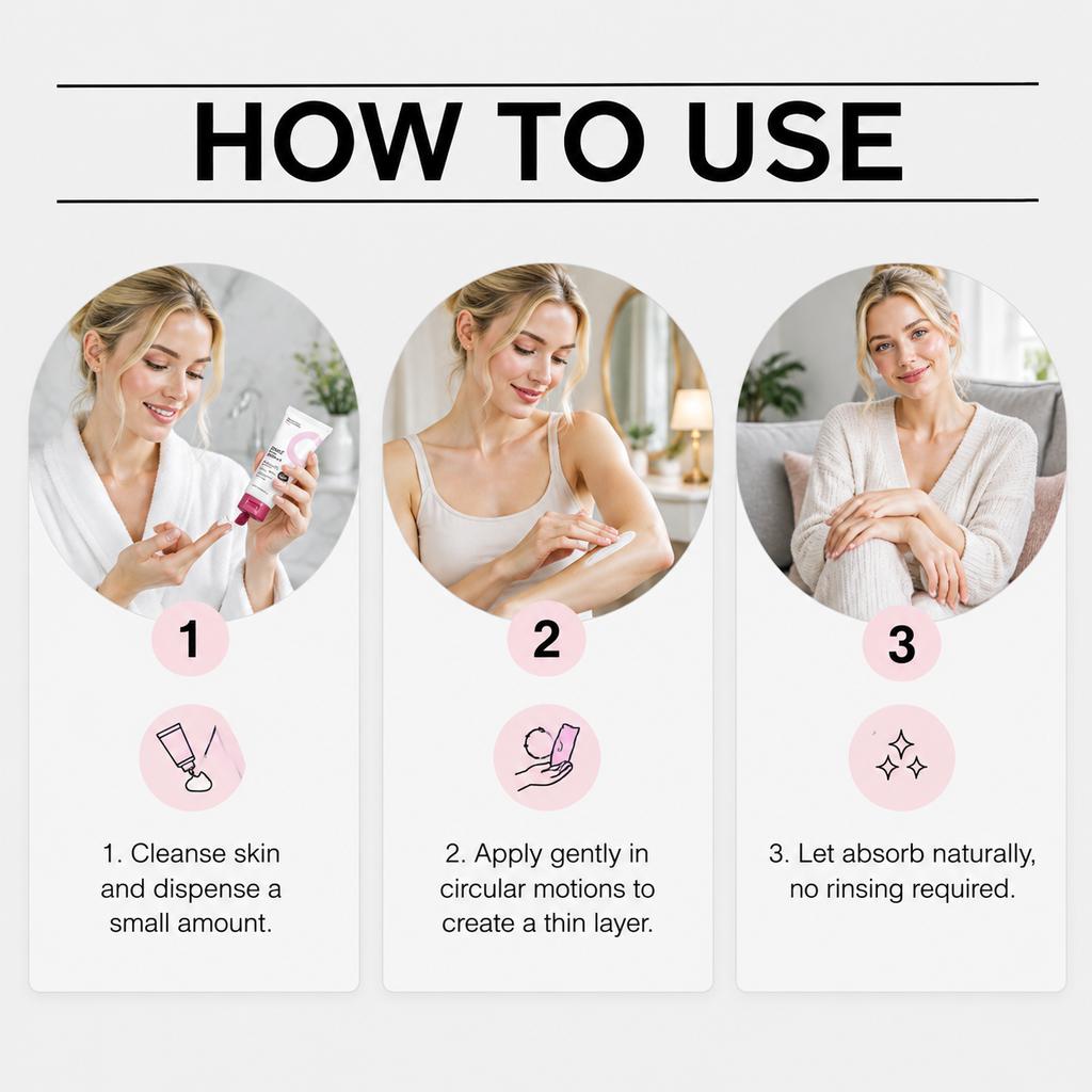 Skin moisturizing and soothing cream: The cream has a fine texture, spreads easily, is smooth, and is small and portable