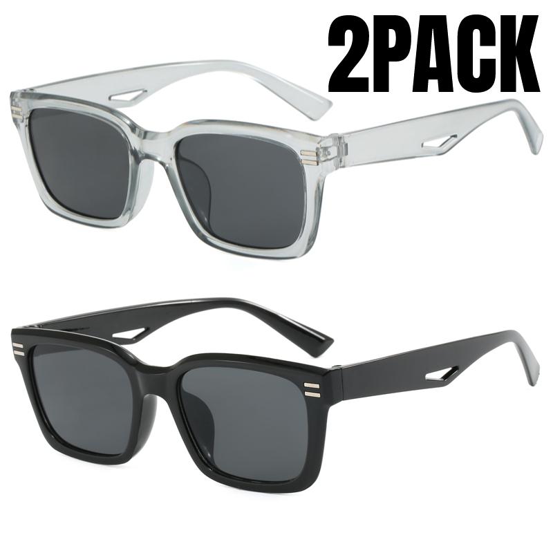 1/2PACK Luxury Square Sunglasses Women Big Mirror Shades Female Fashion Sun Glasses Oculos De Sol