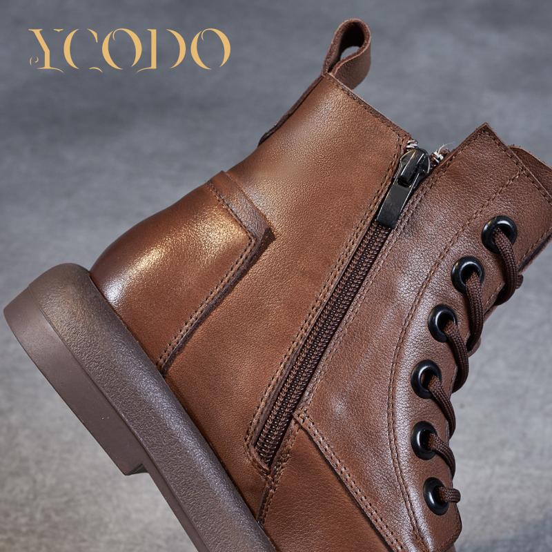 Bequeme Marton-Stiefel aus Naturleder für Damen im Herbst und Winter, lässiger Stil für Mädchen und Studenten