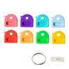 Pack Of 8 Multicolor Key Caps Accessory for Effortless Organization with Assorted Shape Mixed Color Key Sleeves