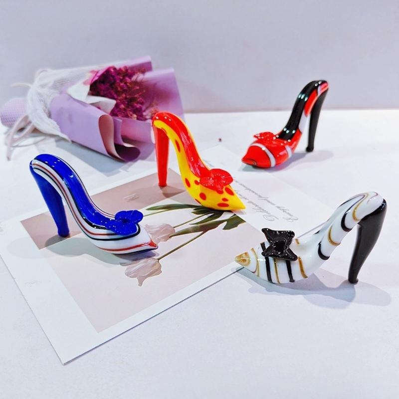 Glass Figurines Glass High Heel Figurines Centerpiece Sculpture Collectibles Sculpture Statue Home Decorations Gift
