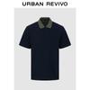 UR Men's Contrast Collar Cotton Polo Shirt