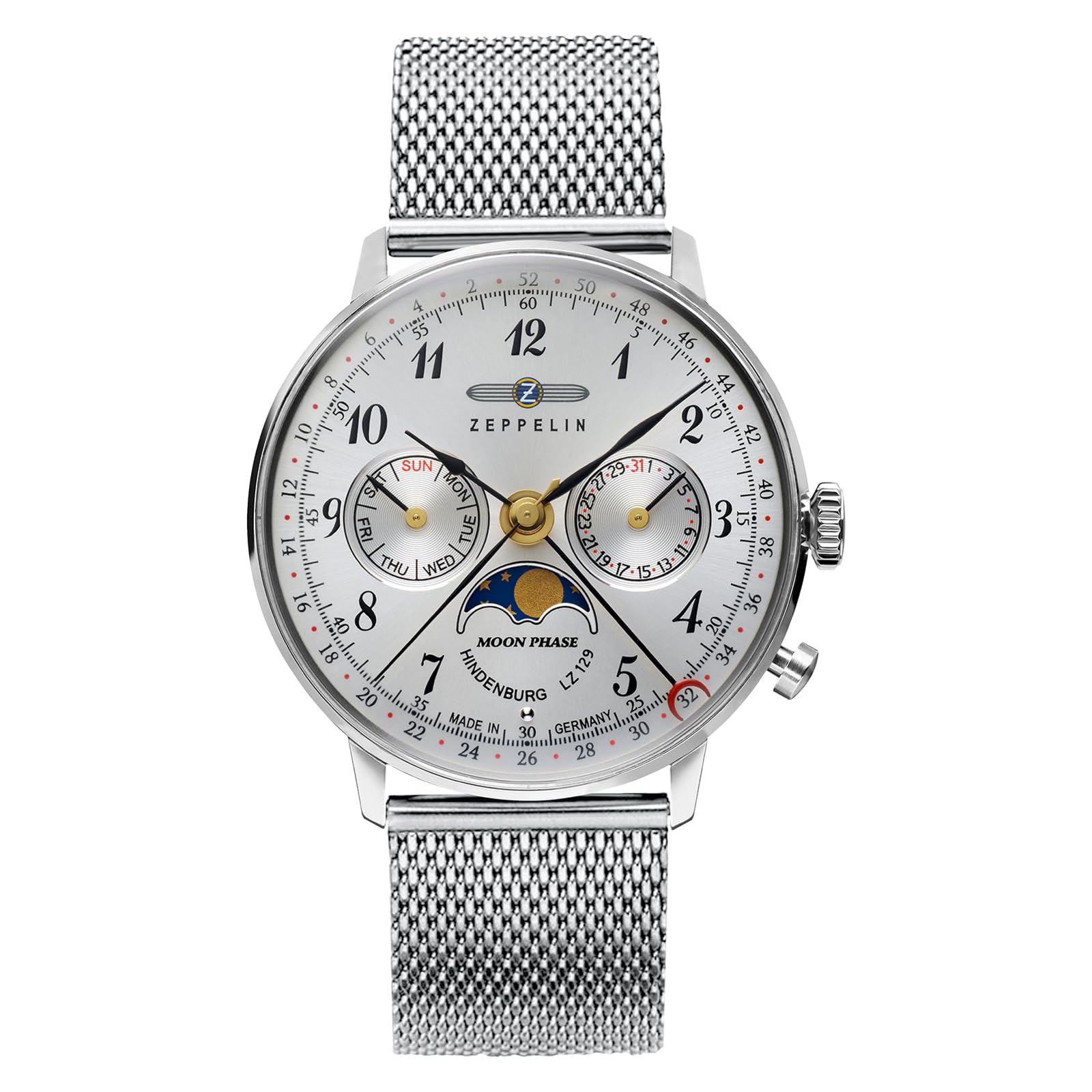 

Повсякденний годинник LZ129 Hindenburg Moon Phase Silver [Цеппелін] 7037-M1 для жінок [Артикул]