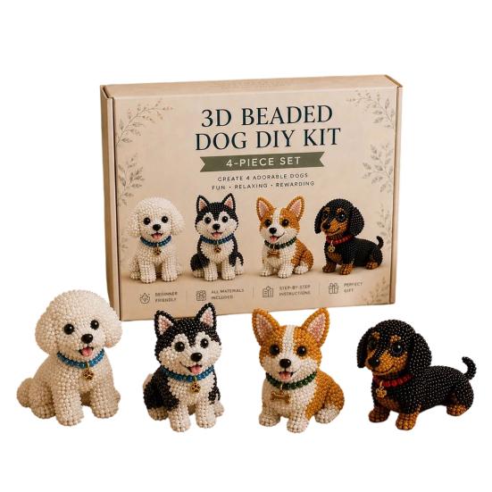 Tiny 3D Beaded Animal DIY Kit with Instructions Easy DIY Beading Kit