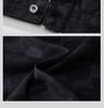 Men's Loose Plaid Grid Plush Denim Jacket - Korean Style, Youthful, Long Sleeve for Autumn/Winter