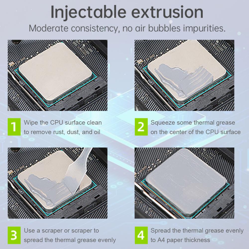 100g Silver Thermal Paste High Performance Silicone Grease Compound Heat Transfer Grease for CPU Consoles Graphics Cards Laptops