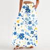 Women's Loose Casual Pants Bohemian Floral Print High Waistband Bag Flowing Pants