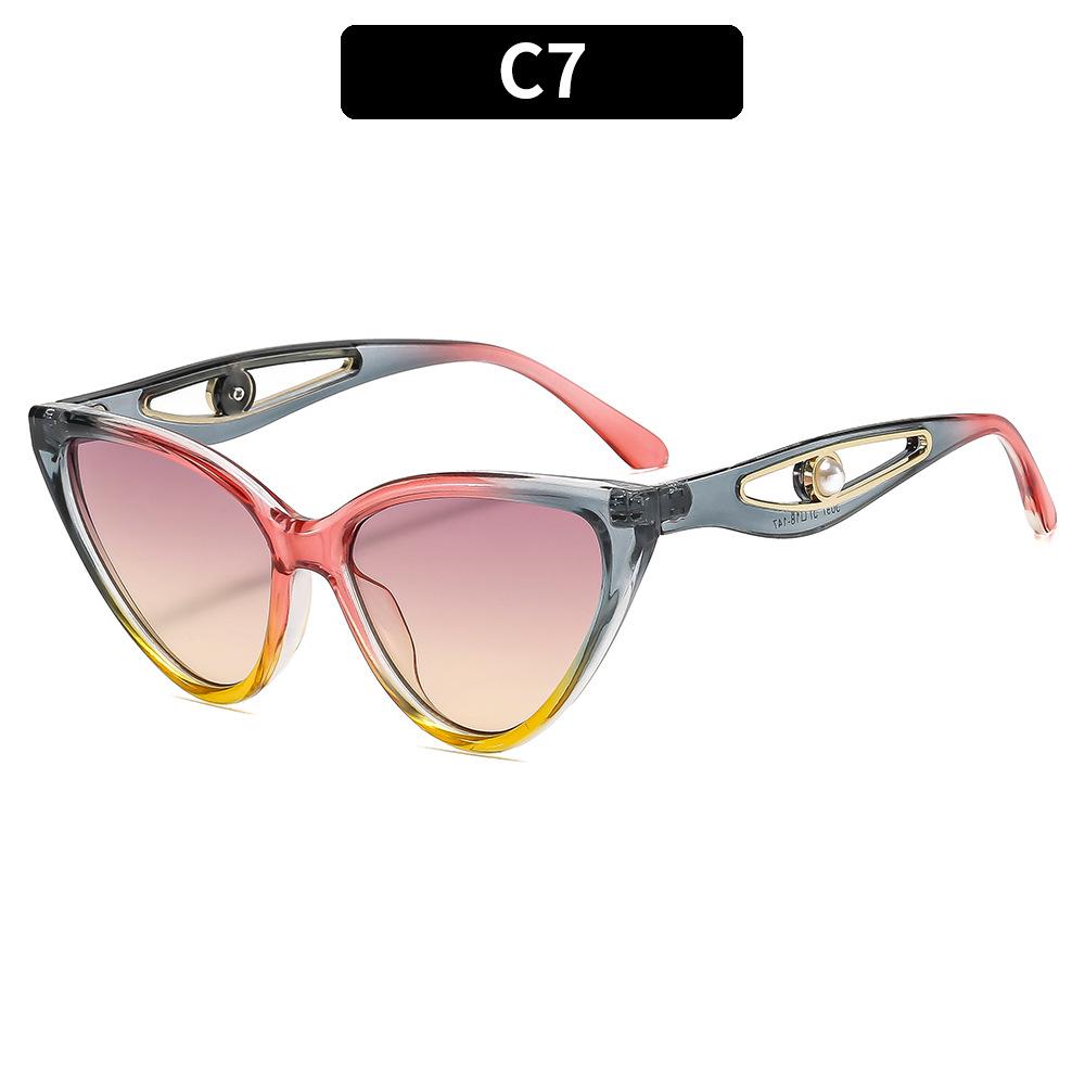 

Женские солнцезащитные очки, модные солнцезащитные очки «кошачий глаз», солнцезащитные очки с жемчужной отделкой.