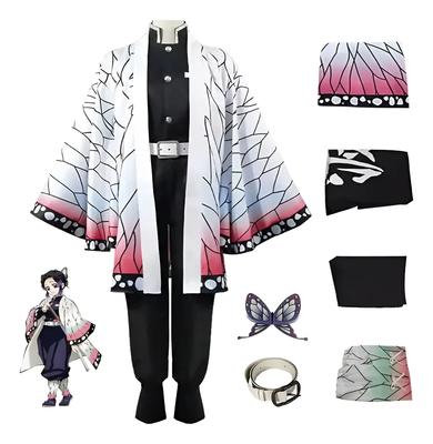 Anime Iblis Avcısı Shinobu Cosplay Kostüm Kadın Kimono Cadılar Bayramı Karnaval Parti Kostüm Peruk