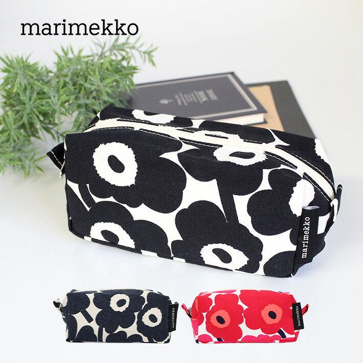 Marimekko Mini Unikko Tiise Cosmetic Pouch Pen Case Makeup Miscellaneous Dark Blue Black Red Nordic Gift