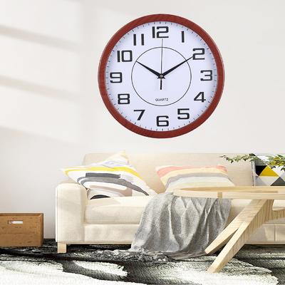 12-inch Plastic Wall Clock Round Simple Clock Living Room Wall Clock Printable Wall Clock