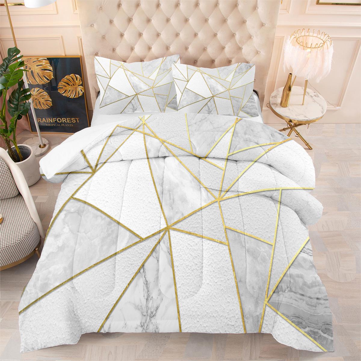 

Marbled Three-piece Digital Printing Fat Quilt Cover Set 140*200cm