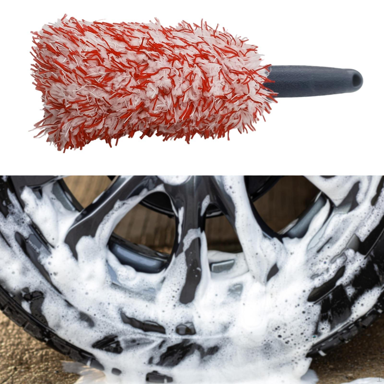 

Колесные щетки Автомобильные щетки для обода Детализация шин Легко чистить Инструменты для чистки Red and White