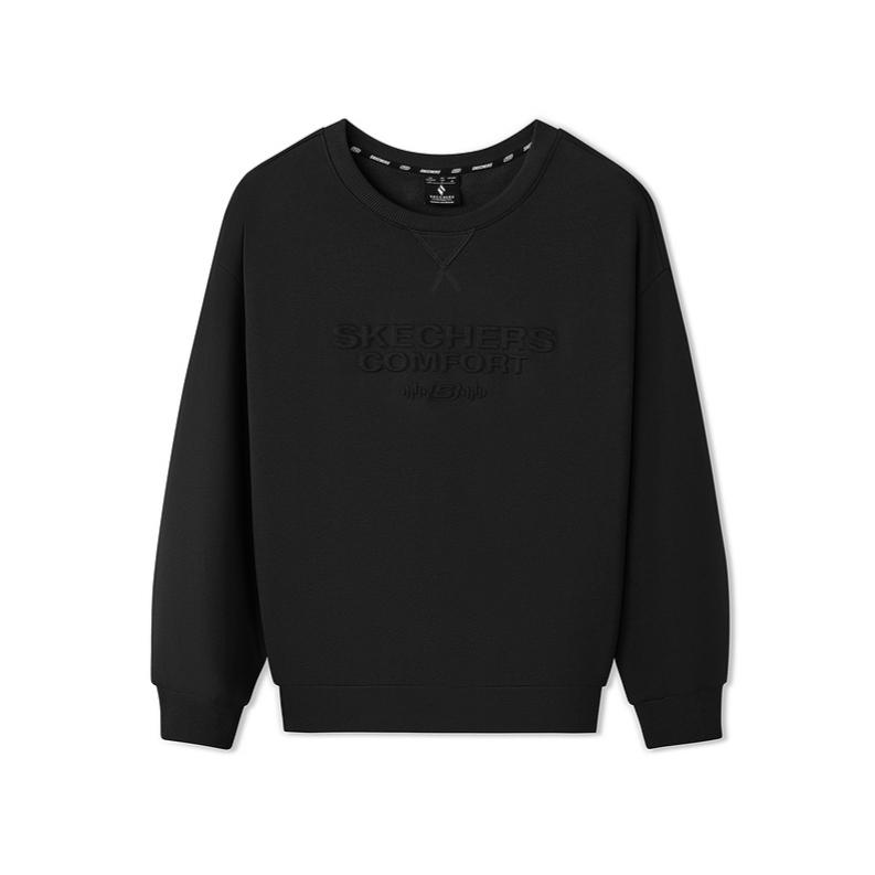 Skechers Sports Alliance Series Knitted Pullover Crew Neck Solid Color Sweatshirt Unisex Sweatshirt L325U017-0018 M