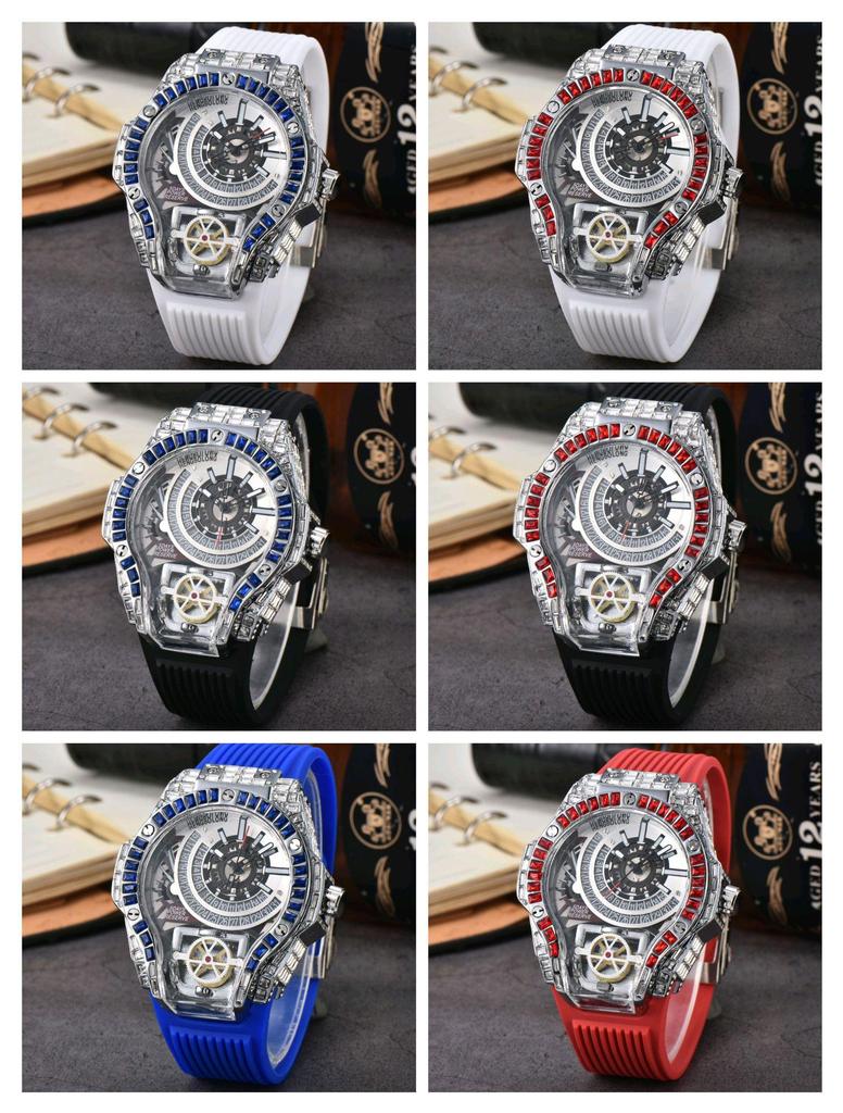 Men's Quartz Watch with Three-Needle Design, Sports Style, Irregular Full Diamond Shape, Similar to Jason Statham's Watch in Warcraft.