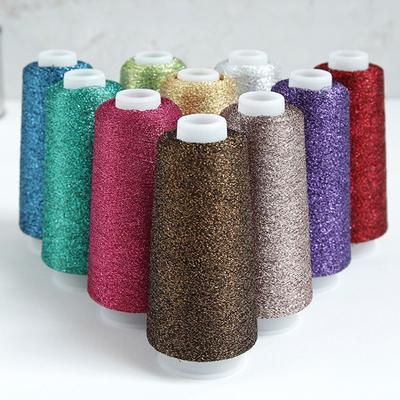 1Roll Gold Silver Yarns Woven Material Crochet Line Thin Shiny Silk Lines Needlework Sewing Embroidery Thread Jewelry Making