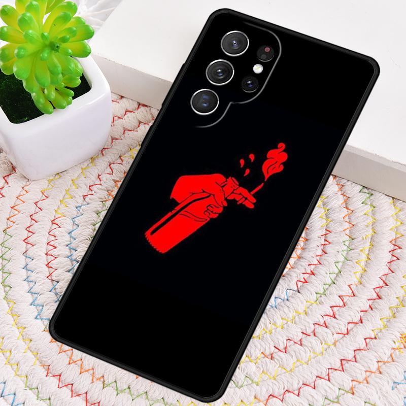 Red Doodles Aesthetics TPU Phone Case For Samsung Galaxy note 10 pro S26 S25 S24 S23 S22 Ultra Plus S21 FE S20 Shockproof Cover