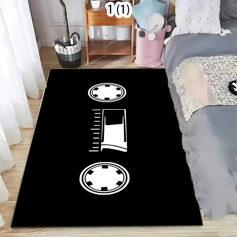 2D DJ Music Screen Keyboard Area Rug,Carpet Rug for Living Room Bedroom Sofa Doormat Decoration,Kid Play Non-slip Floor Mat Gift