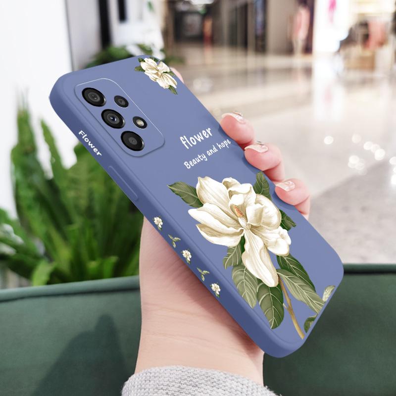 

Magnolia Flowers Case For Samsung Galaxy A73 A53 A33 A23 A13 A72 A52 A52S A32 A22 A12 A71 A51 A31 A21S 4G 5G Cover Samsung A52S(A52)5G