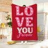Art M-Modern LOVE Typography Throw Lightweight 240g Flannel Blanket Soft Skin-friendly for Summer Cooling