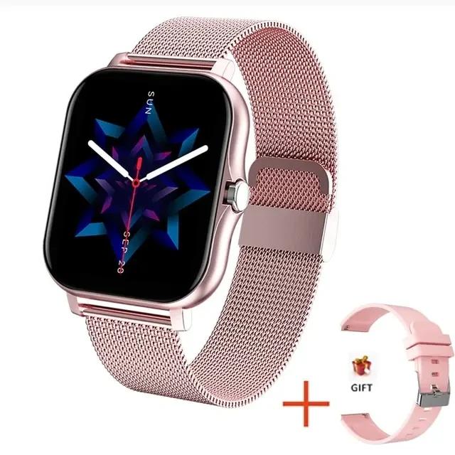 Ceas inteligent pentru bărbați, pentru femei, ecran tactil complet, apel Bluetooth, ceas rezistent la apă, GPS, sport, monitorizare fitness, ceas inteligent pentru damă pentru Android iOS