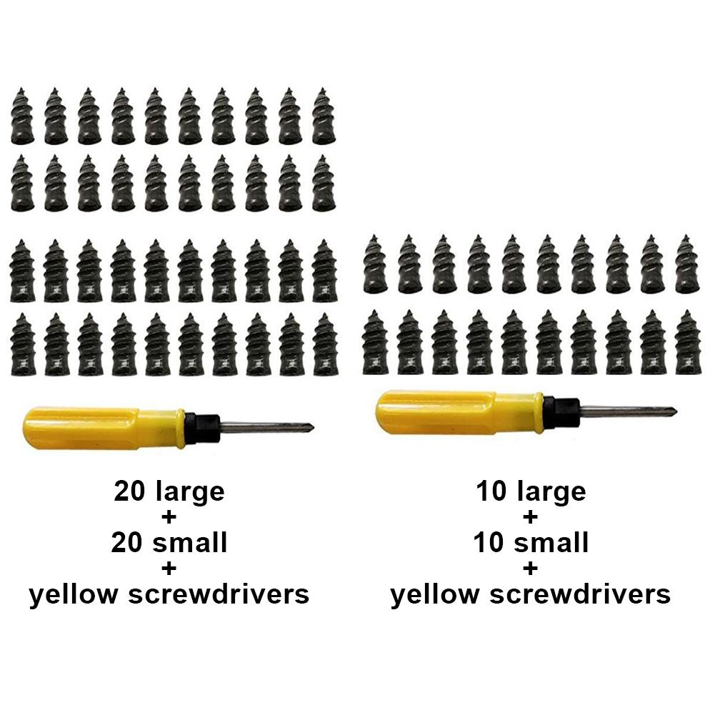 40/20 Pcs Tire Repair Rubber Nail with Screwdriver Set Vacuum Tire Repair Rubber Screws for Car Motorcycle Tire Puncture Repair