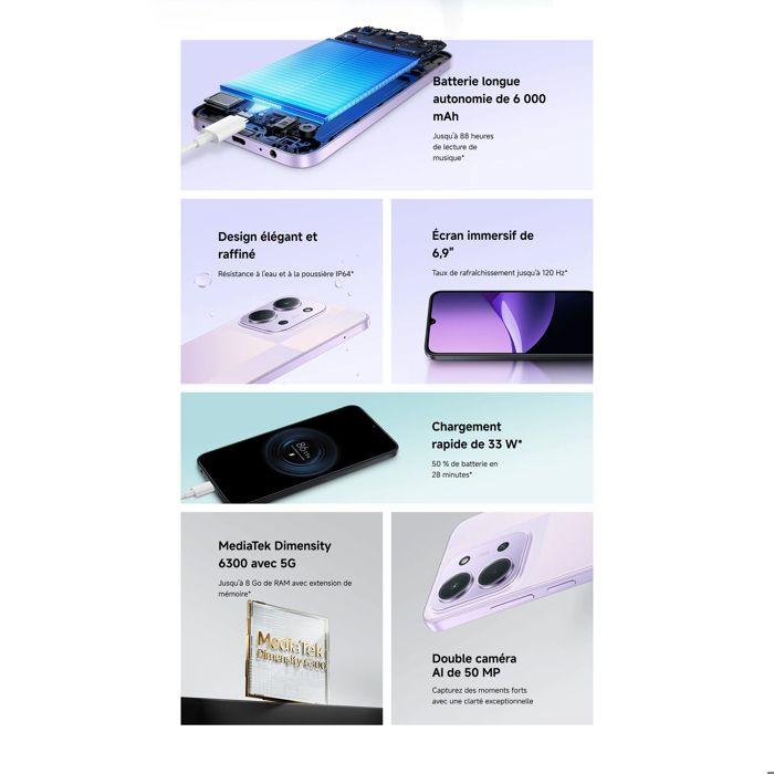 REDMI 15C 5G Noir 4 GO + 256 GO
