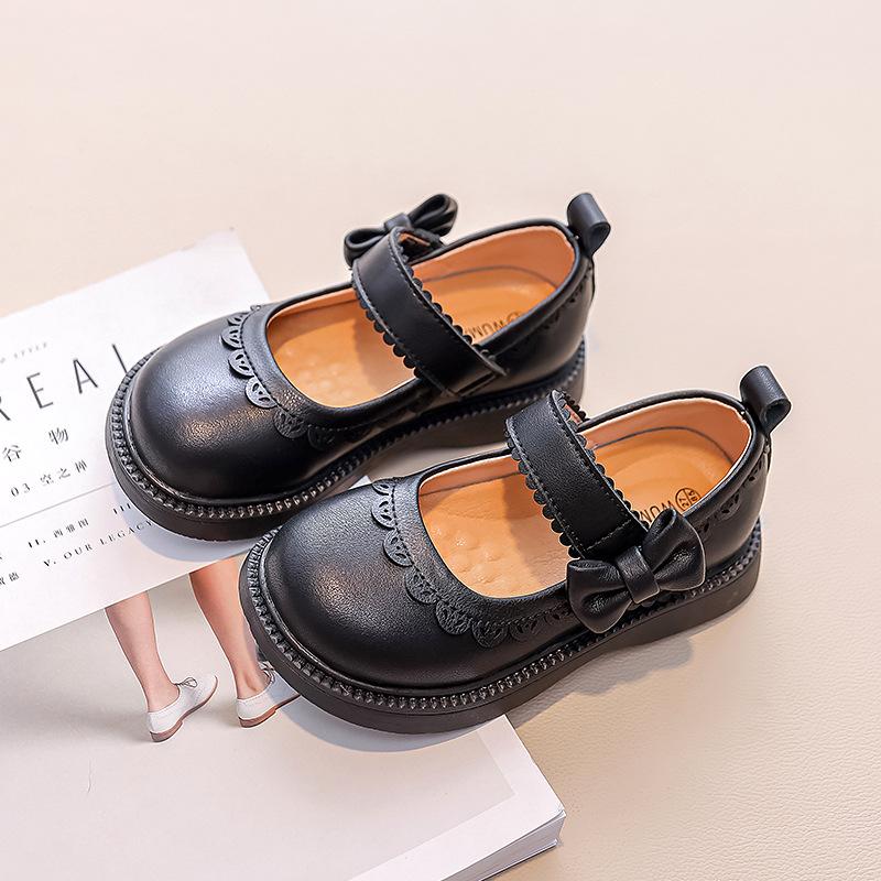 

Children Leather Shoes Girls Fashion Solid Comfortable Leather Shoes Geniune Leather Low Top Princess Shoes Size 24-37 37