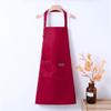 Oil Resistant Kitchen Apron With Triple Adjustable Button Easy Clean Waterproof Polyester