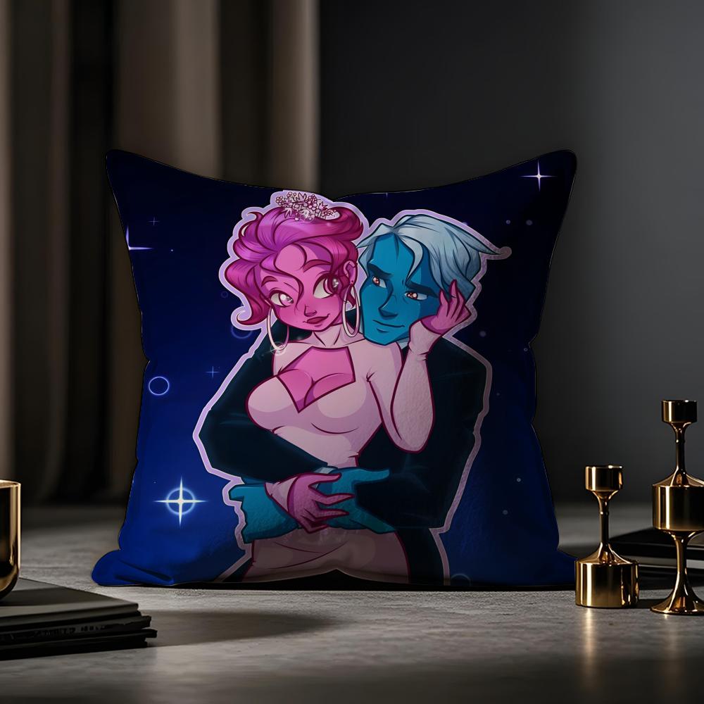 L-Lore O-Olympus Comics Anime Cushion Cover Anti-dustmite Pillowcase Invisible Zipper Silky Short Plush Sofa Cushion Cover