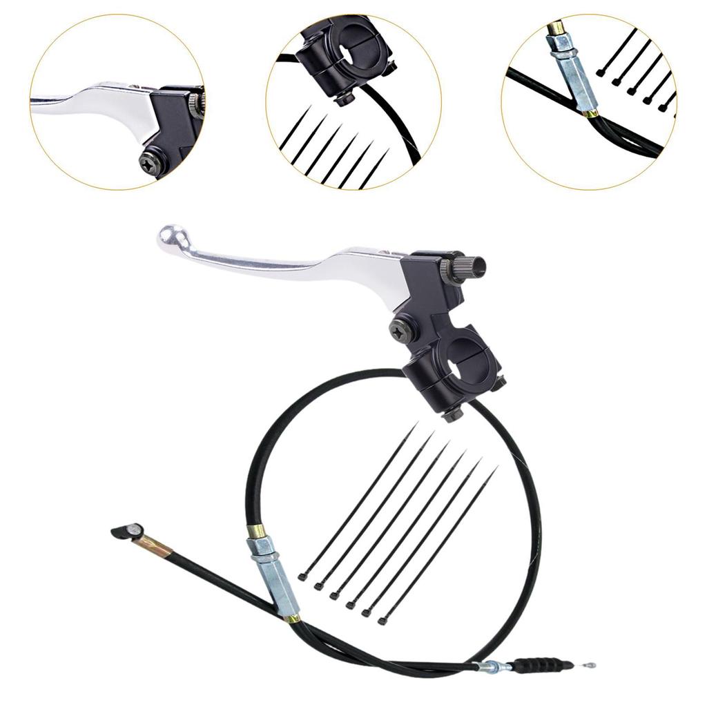 7/8inch Handlebar Left Clutch Lever Clutch Cable, Clutch Wire with Adjuster for Repairing ATV Beach Off Road Motorcycle