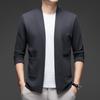 Men's Business Casual Long Sleeved Solid Color Cloak Jacket Knitted Comfortable and Fashionable All Season Versatile Top