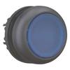 Illuminated Pushbutton Actuator with Spring Return, Flat, Blue, M22S-DL-B