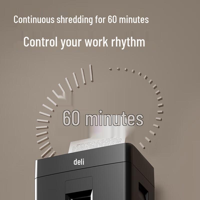 Deli GA666P Commercial Micro-Cut Paper Shredder CN plug (adapter included)