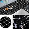 0.4x2M Kitchen Stove Countertop Waterproof Oil-proof Stickers Self-Adhesive Wallpaper Cabinet Door White Lattice Decorative Film