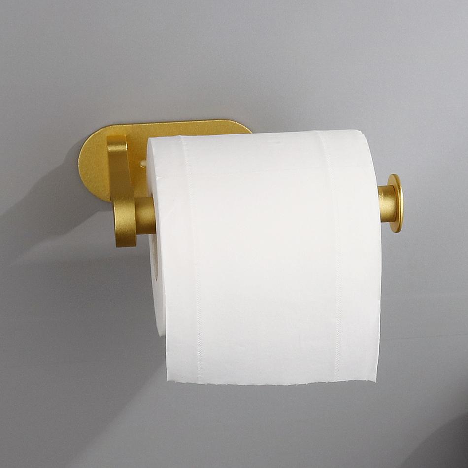 Suport Adeziv pentru Hârtie Igienică pentru Bucătărie Baie Aluminiu Auriu Mat Negru Argintiu Suport WC pentru Hârtie Prosop Agățător Rulou de Hârtie Raft