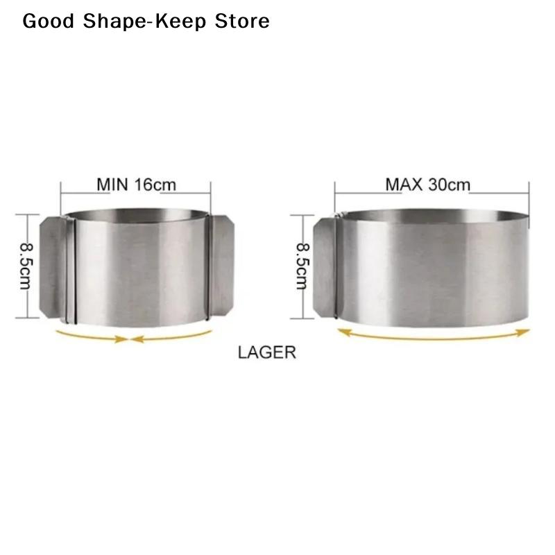 Adjustable Cake Ring Mold DIY Pastry Cooking Supplies Cake Stainless Steel Round Baking Ring Telescopic Mousse Cake Ring Tools