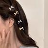 6 Pieces Of Women'S  Golden Bow Mini Hairpins, Sweet And Cool Girl Bangs Hairpins And Hair Accessories