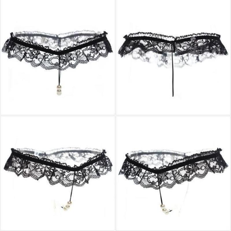 Sexy Lotion P Lace Women's Pants/Thong, Pearl Massage Sexy Underwear Open Panties T