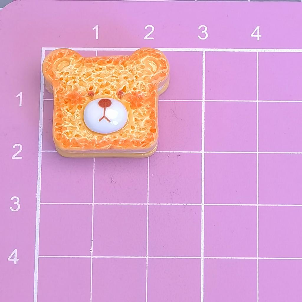 100PCS Mini Food Resin Accessories Bread Cookie Flatback Cabochon for Hair Clips Shoe Hair Accessories Jewelry Crafts
